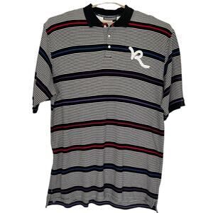 Roca Wear Shirt Mens Polo Size 3X Navy Short Sleeve Band Collar Button Pullover